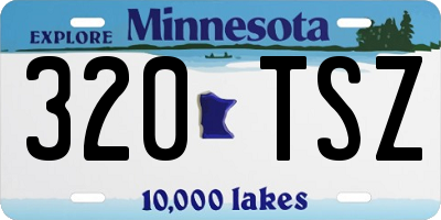 MN license plate 320TSZ