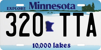 MN license plate 320TTA