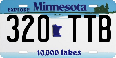 MN license plate 320TTB