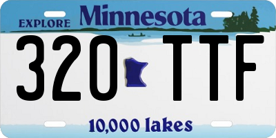 MN license plate 320TTF