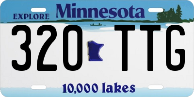 MN license plate 320TTG