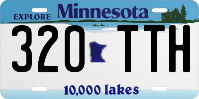 MN license plate 320TTH