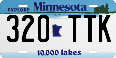 MN license plate 320TTK