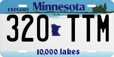 MN license plate 320TTM