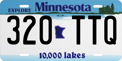 MN license plate 320TTQ