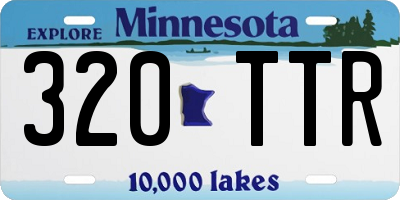 MN license plate 320TTR