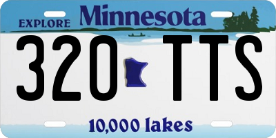 MN license plate 320TTS