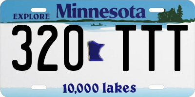 MN license plate 320TTT