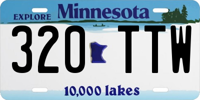 MN license plate 320TTW