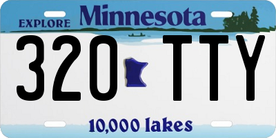 MN license plate 320TTY