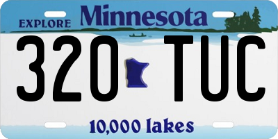 MN license plate 320TUC