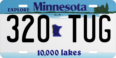 MN license plate 320TUG
