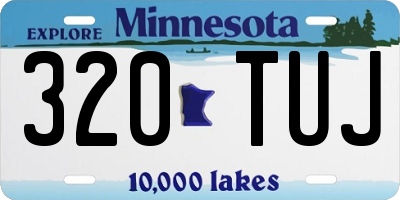 MN license plate 320TUJ