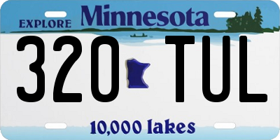 MN license plate 320TUL