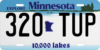 MN license plate 320TUP