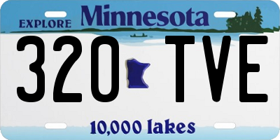 MN license plate 320TVE
