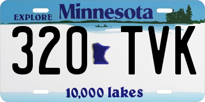MN license plate 320TVK