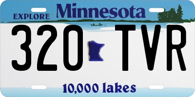 MN license plate 320TVR