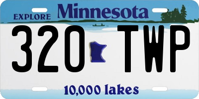 MN license plate 320TWP