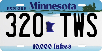 MN license plate 320TWS