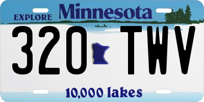 MN license plate 320TWV