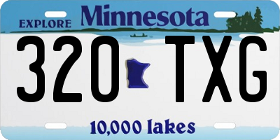 MN license plate 320TXG