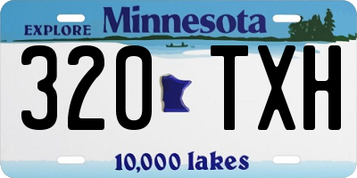 MN license plate 320TXH