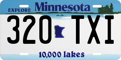 MN license plate 320TXI