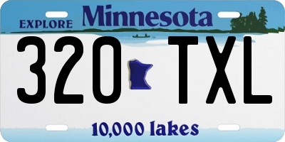 MN license plate 320TXL