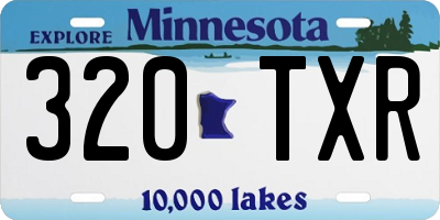 MN license plate 320TXR