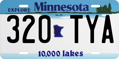 MN license plate 320TYA