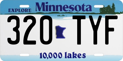 MN license plate 320TYF