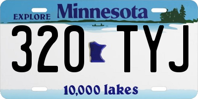 MN license plate 320TYJ