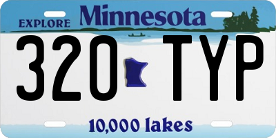 MN license plate 320TYP