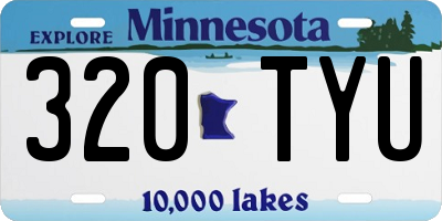 MN license plate 320TYU