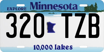 MN license plate 320TZB