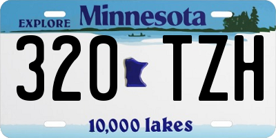 MN license plate 320TZH