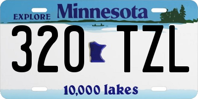 MN license plate 320TZL