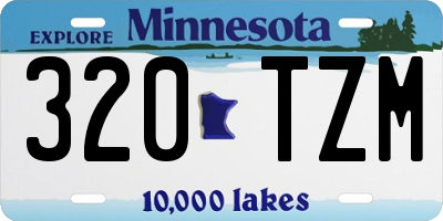 MN license plate 320TZM