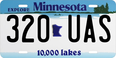 MN license plate 320UAS