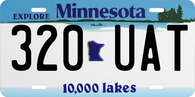 MN license plate 320UAT