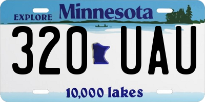 MN license plate 320UAU