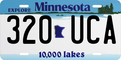 MN license plate 320UCA