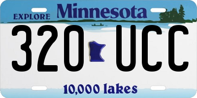 MN license plate 320UCC