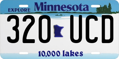 MN license plate 320UCD