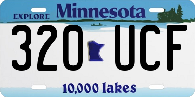 MN license plate 320UCF