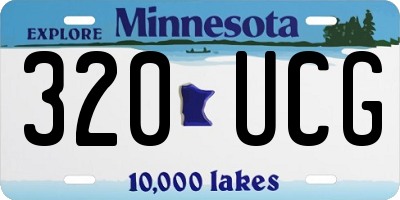 MN license plate 320UCG