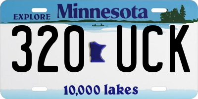 MN license plate 320UCK