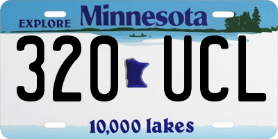 MN license plate 320UCL