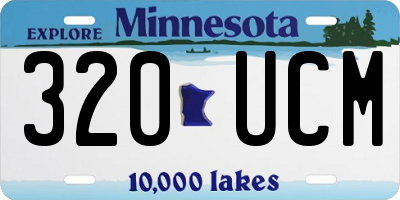 MN license plate 320UCM